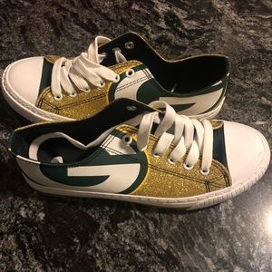Green Bay Packers Womens Sneakers - Size 8